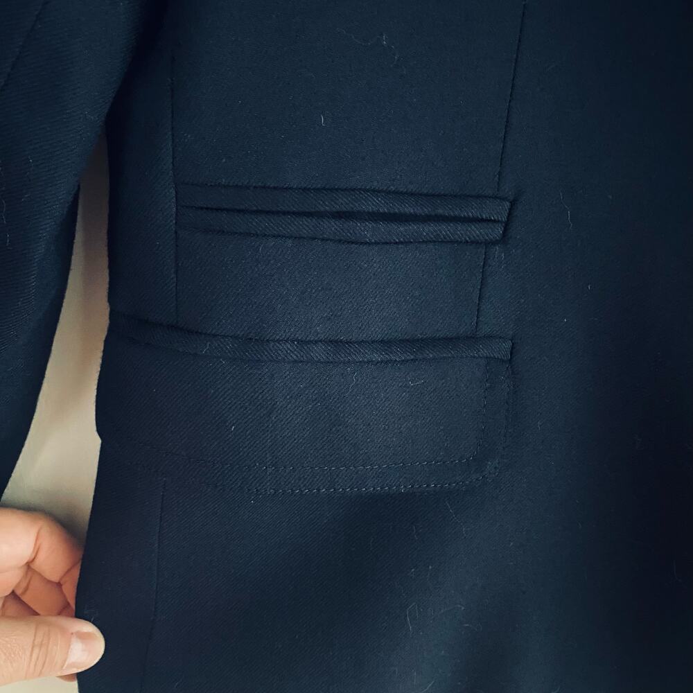 J. Crew Schoolboy Wool Blazer Jacket Navy Blue Size 12 Academia Preppy Classic - Picture 5 of 7